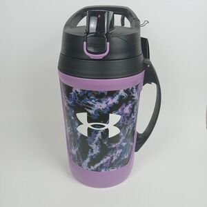 NWT Under Armour Playmaker Fence-Hook Insulated Water Jug 64 oz Purple Black